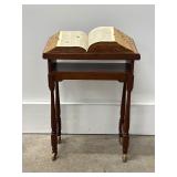 Antique Dictionary Stand with 1941 Dictionary