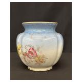 Hand-Painted Ceramic Vase with Floral Design