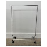 Chrome Rolling Garment Rack With Casters