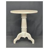 Round Pedestal Wooden Side Table