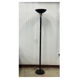 Black Floor Lamp with Metal Accents