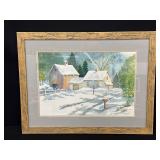 Framed Watercolor by Janice Crum, 1995