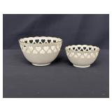 Lenox China Pierced Heart Motif Bowls