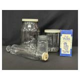 Vintage Glass Jars and Accessories