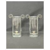 Glass and Metal Candle Holders