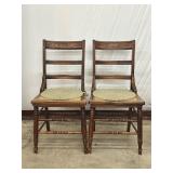 Wooden Caned Seat Chairs