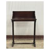 Mahogany Wood Book Stand with Pull-Out Trays