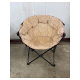 Folding Saucer Chair with Metal Frame