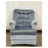 Upholstered Armchair in Striped Fabric