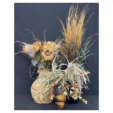 Three Decorative Faux Floral Arrangements
