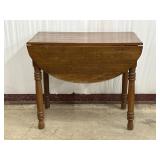 Oak Drop-Leaf Table with Turned Legs