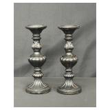 Black Wooden Candle Holders