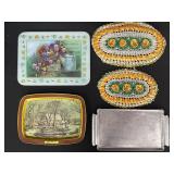 Decorative Trays and Crochet Doilies