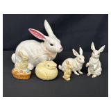Ceramic Rabbit Figurines