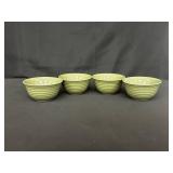 4 Mainstays Green Ceramic Bowls