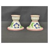 Hand-Painted Ceramic Candle Holders
