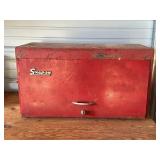 Snap-On Red Metal Toolbox with Tools