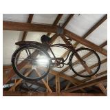 Vintage-Style Red Bicycle with Curved Frame