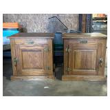 White Clad Oak Ice Box Cabinets