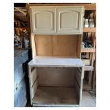 Wood Cabinet with Upper Storage