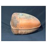 Rustic Orange Metal Fuel Tank