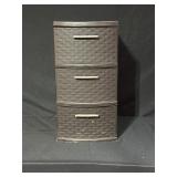 Three-Drawer Plastic Storage Unit