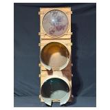 Three-Lens Stop Light Fixture