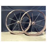 Rusted Steel Wagon Wheels