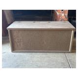 Wooden Storage Chest with Hinged Lid