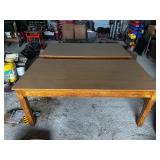 Two Wooden Tables With Laminate Tops