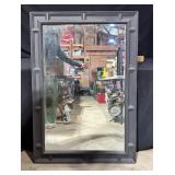 Rectangular Wall Mirror with Gray Frame