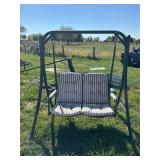Metal Frame Outdoor Swing With Cushions
