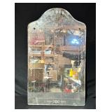 Etched Glass Mirror with Decorative Design