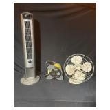 Three Electric Fans and Heater