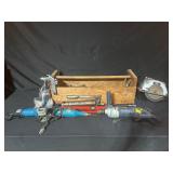 Tools With Wooden Tool Box