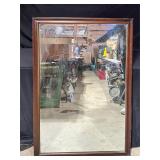 Rectangular Wooden-Framed Mirror