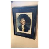 Framed print of Thomas Jefferson by Thomas Sully,