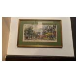 Framed Paris, print, and signed in pencil bottom