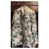 Vintage Japanese silk jacket with matching pole