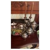 Silver plate collection, includes a hexagon