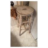 Whitewashed wooden barstool