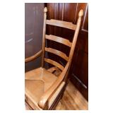 Clore ladderback rocking chair, with a woven