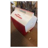 Deluxe, playmate cooler, red and white igloo,