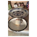Vintage China lot, includes a beautiful blue and