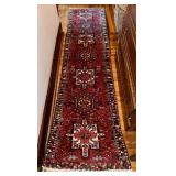 Antique Persian carpet, 8x2 ft runner rug,