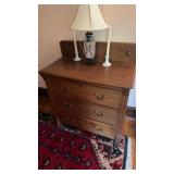 Small three drawer antique dresser, with a