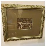 Antique framed, print or photograph of young