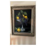 Framed original Oil Painting on canvas, still