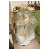 Vintage planters, peanut storage jar, with the