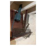 Three items, antique wire, mouse trap, antique